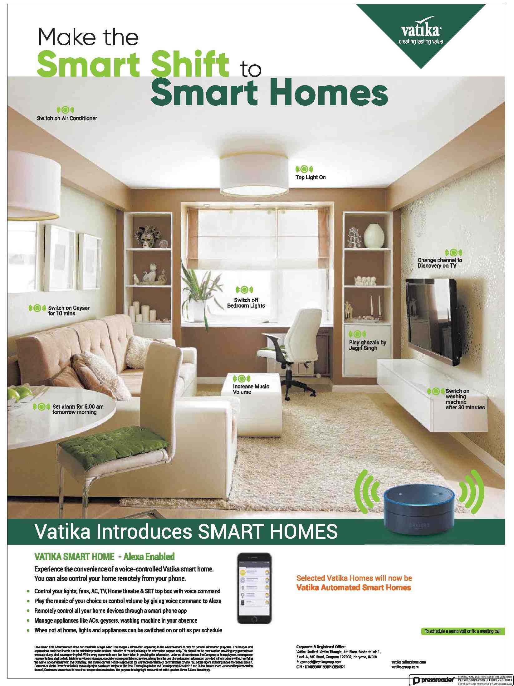 Vatika introduces smart homes in Gurgaon